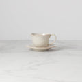French Perle White Cup and Saucer