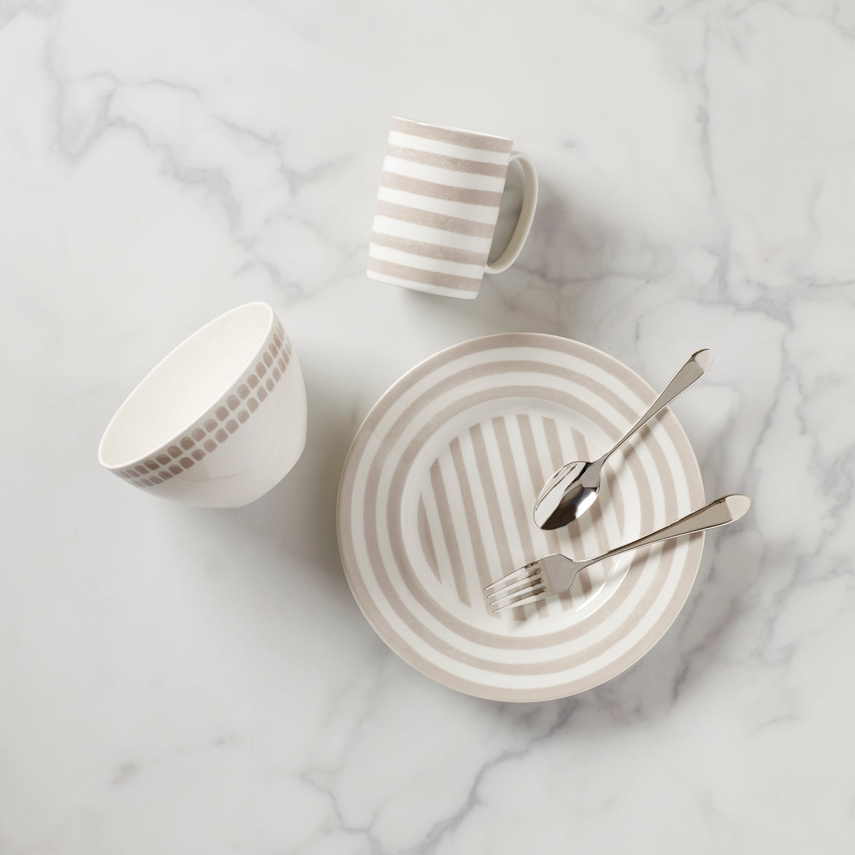 Charlotte Street Grey North 4-Piece Place Setting