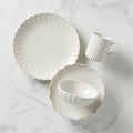 French Perle Scallop 4-Piece Place Setting