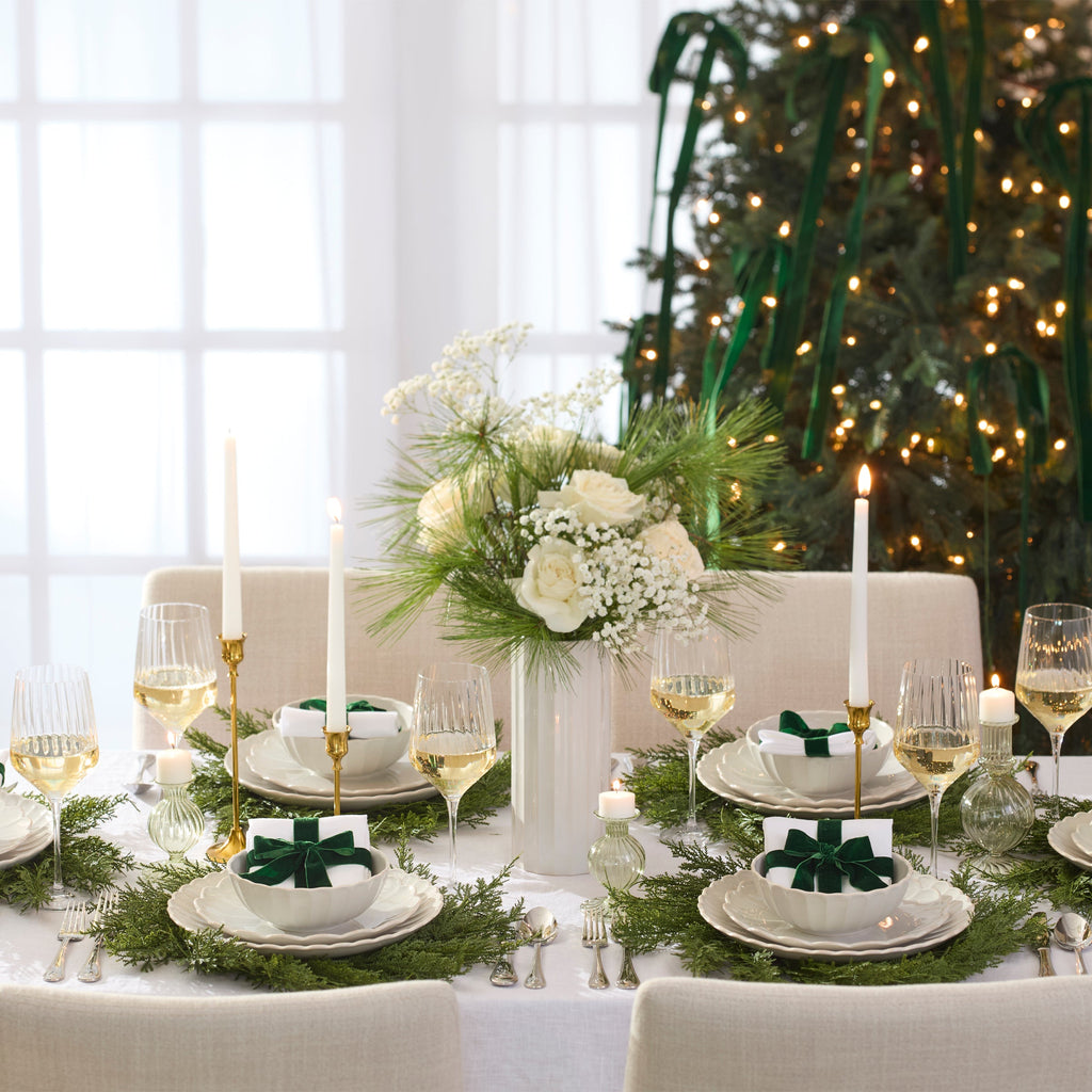 French Perle Scallop 4-Piece Place Setting