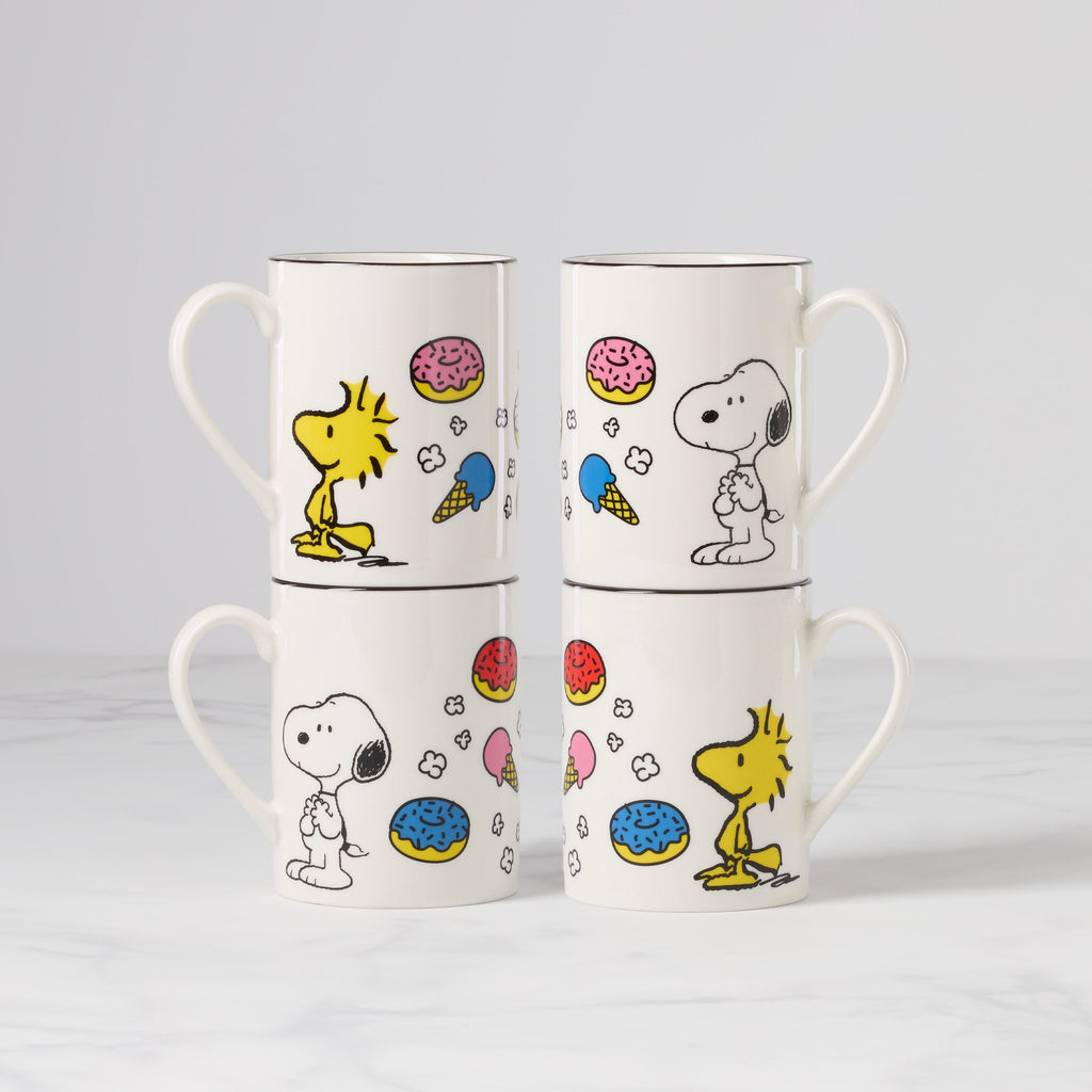 Chef Snoopy Mugs - Set of 4
