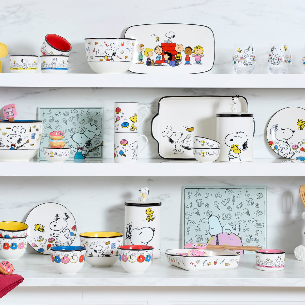 Chef Snoopy Mugs - Set of 4