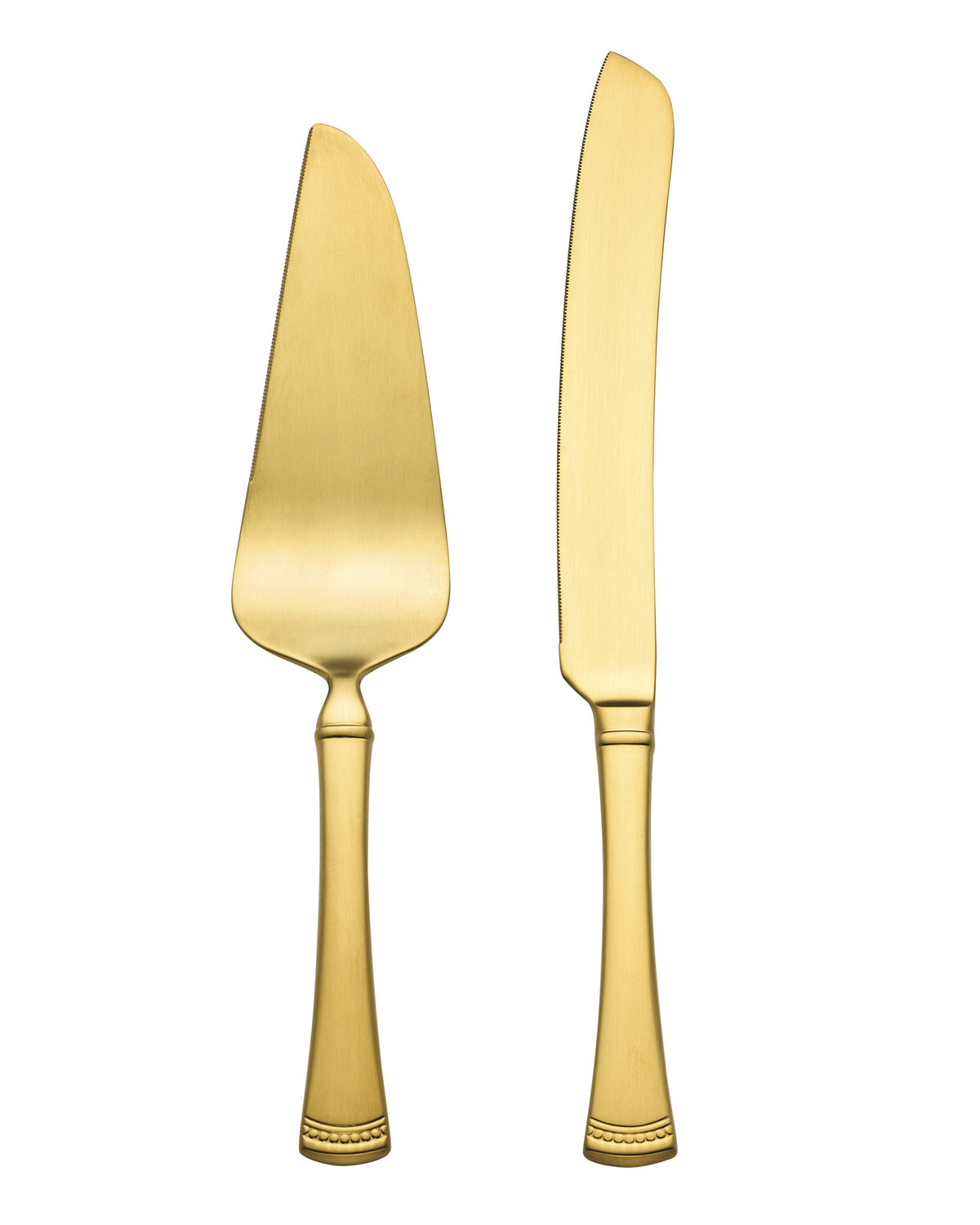 Portola Gold Satin 2 Piece Dessert Set